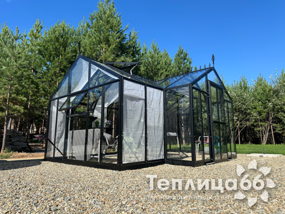 Теплица Рада Гарденикс PRO 120° с тамбуром, под стекло, ширина 3 м. (калькулятор)
